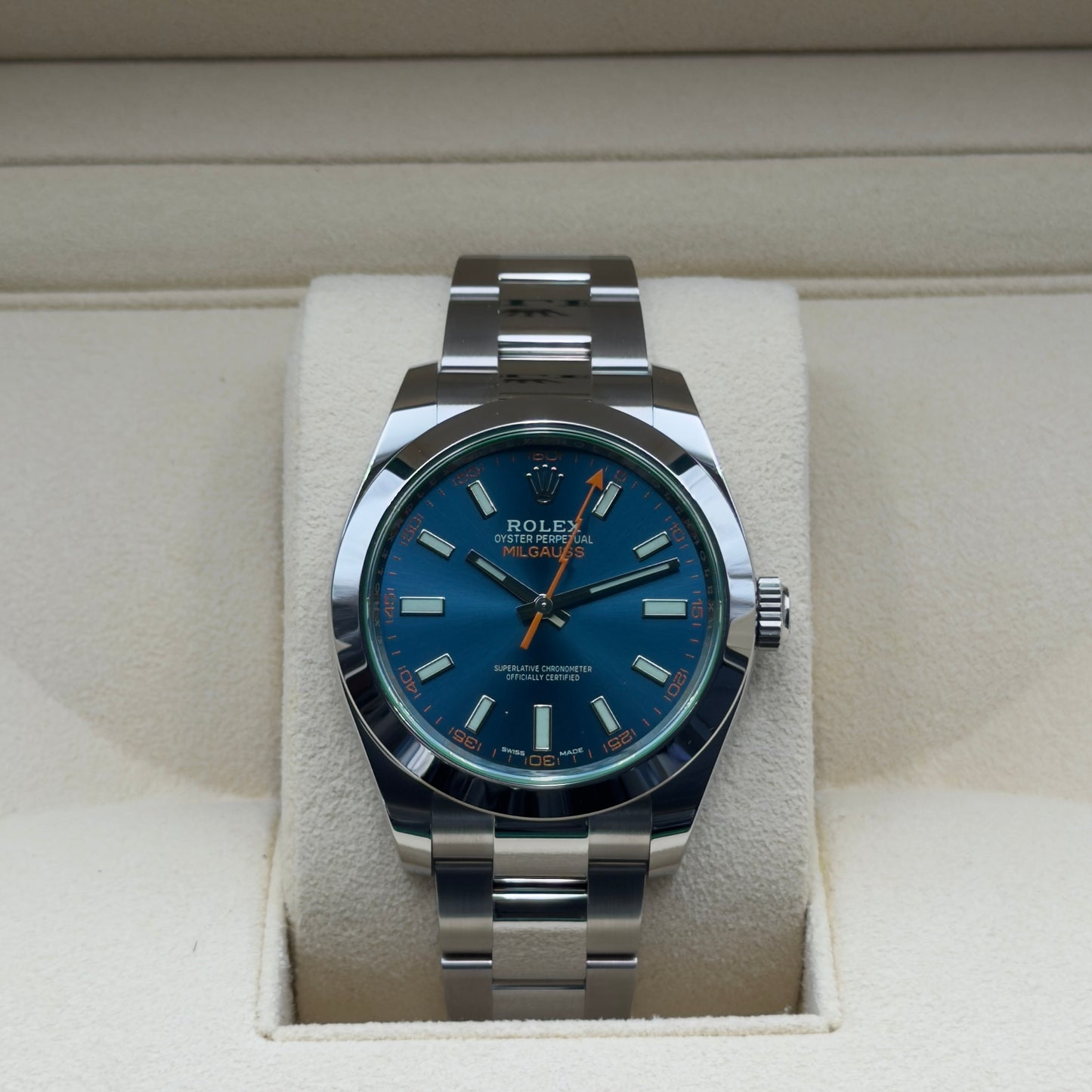 Rolex Milgauss / 116400GV / Blau / Oyster / Full Set / 2022