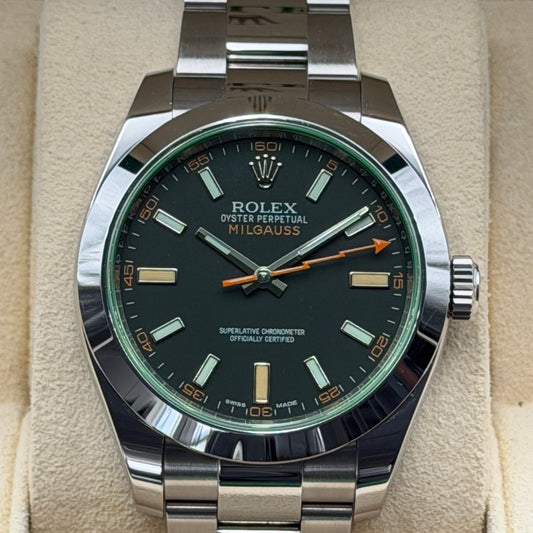 Rolex Milgauss / 116400GV / Schwarz / Oyster / Full Set / 2017