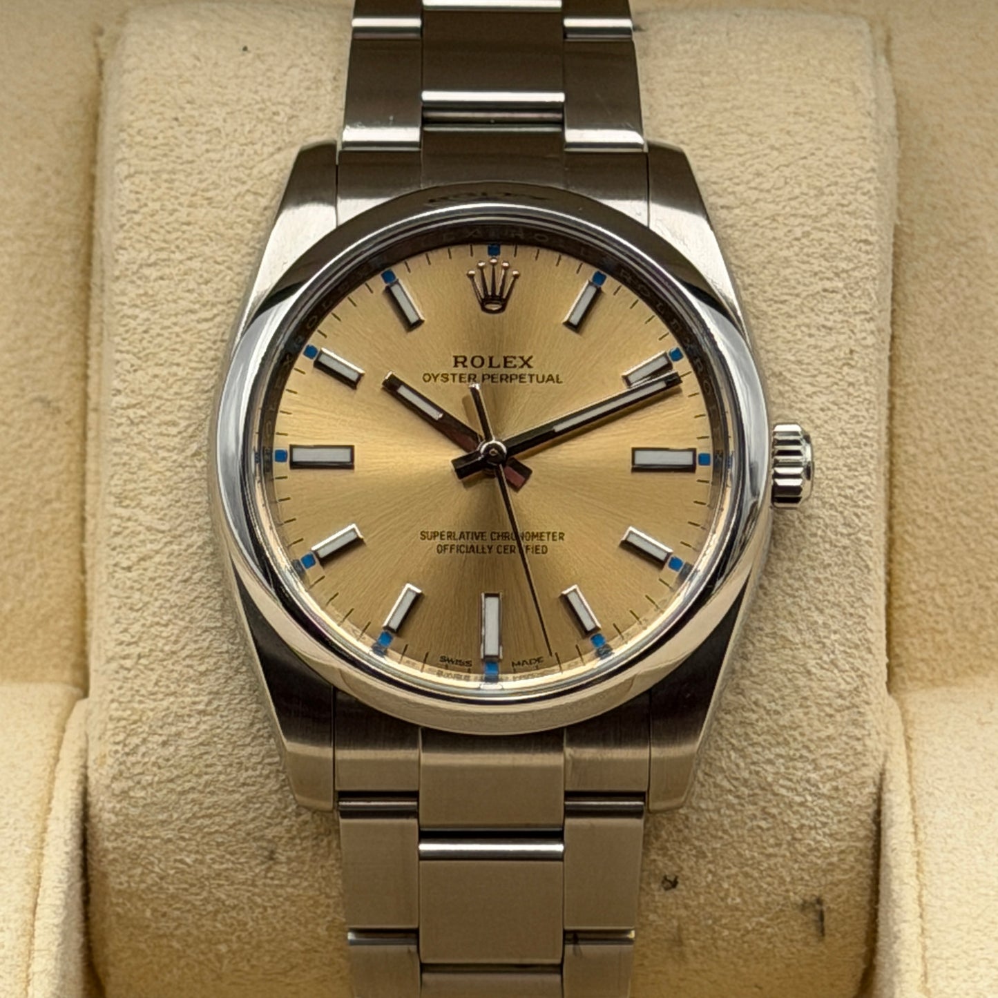 Rolex Oyster Perpetual 34 / 114200 / gold / Oyster / Full Set / 2012