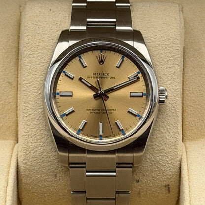 Rolex Oyster Perpetual 34 / 114200 / gold / Oyster / Full Set / 2012