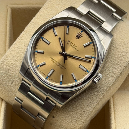 Rolex Oyster Perpetual 34 / 114200 / gold / Oyster / Full Set / 2012