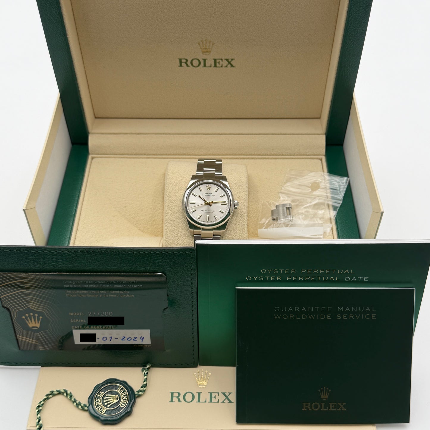 Rolex Oyster Perpetual 31 / 277200 / Silber / Oyster / Full Set / 2024
