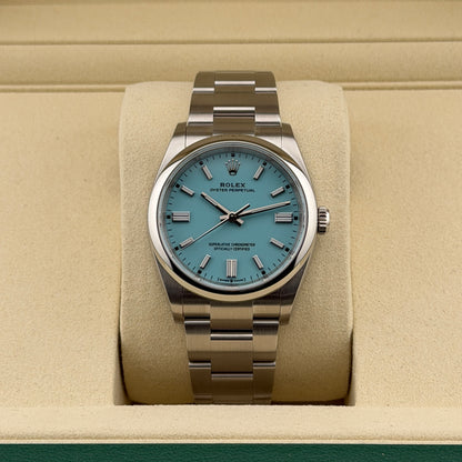 Rolex Oyster Perpetual 36 / 126000 / Türkis / Oyster / Full Set / 2025