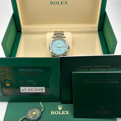 Rolex Oyster Perpetual 36 / 126000 / Türkis / Oyster / Full Set / 2025