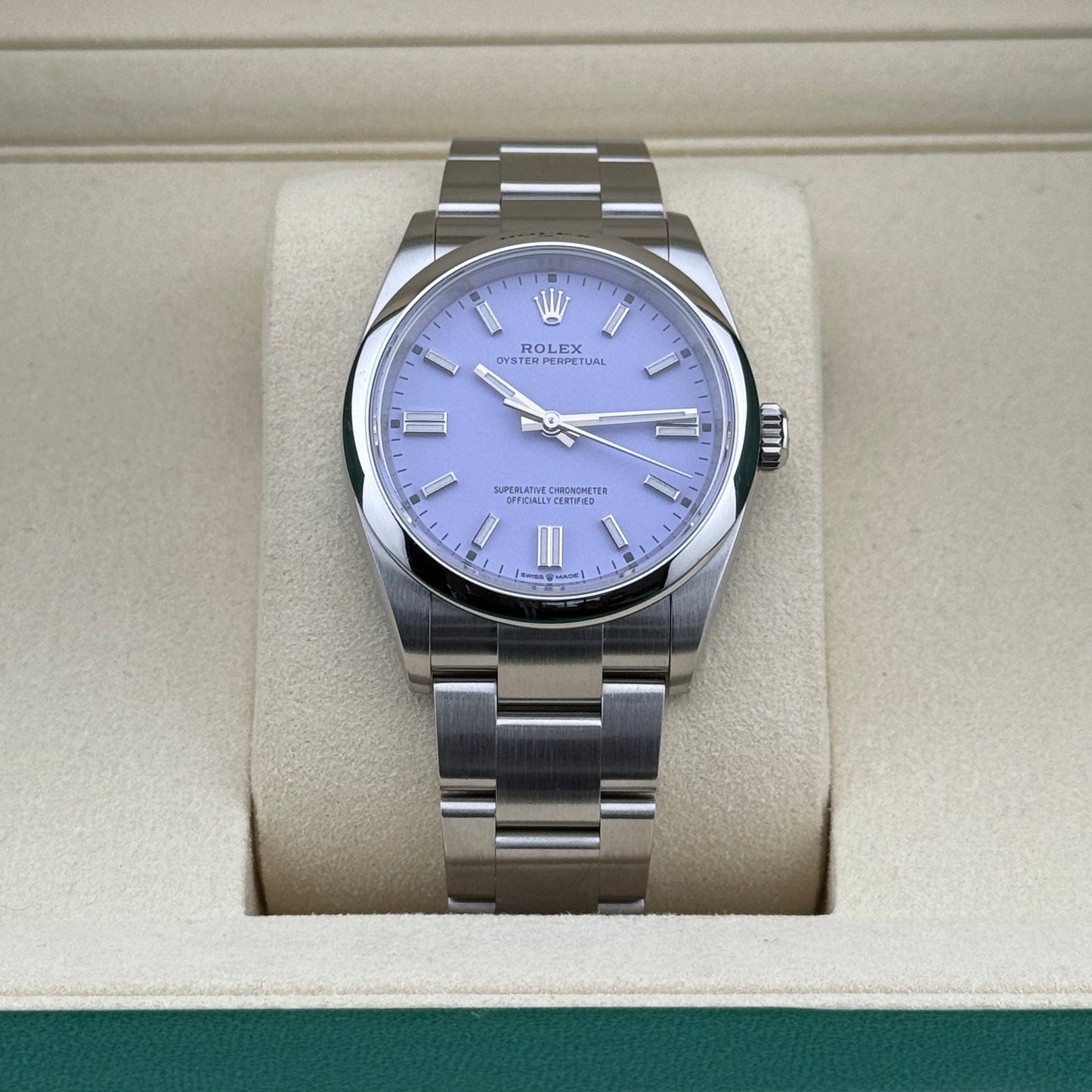 Rolex Oyster Perpetual 36 / 126000 / Lavender / Oyster / Full Set / 2025