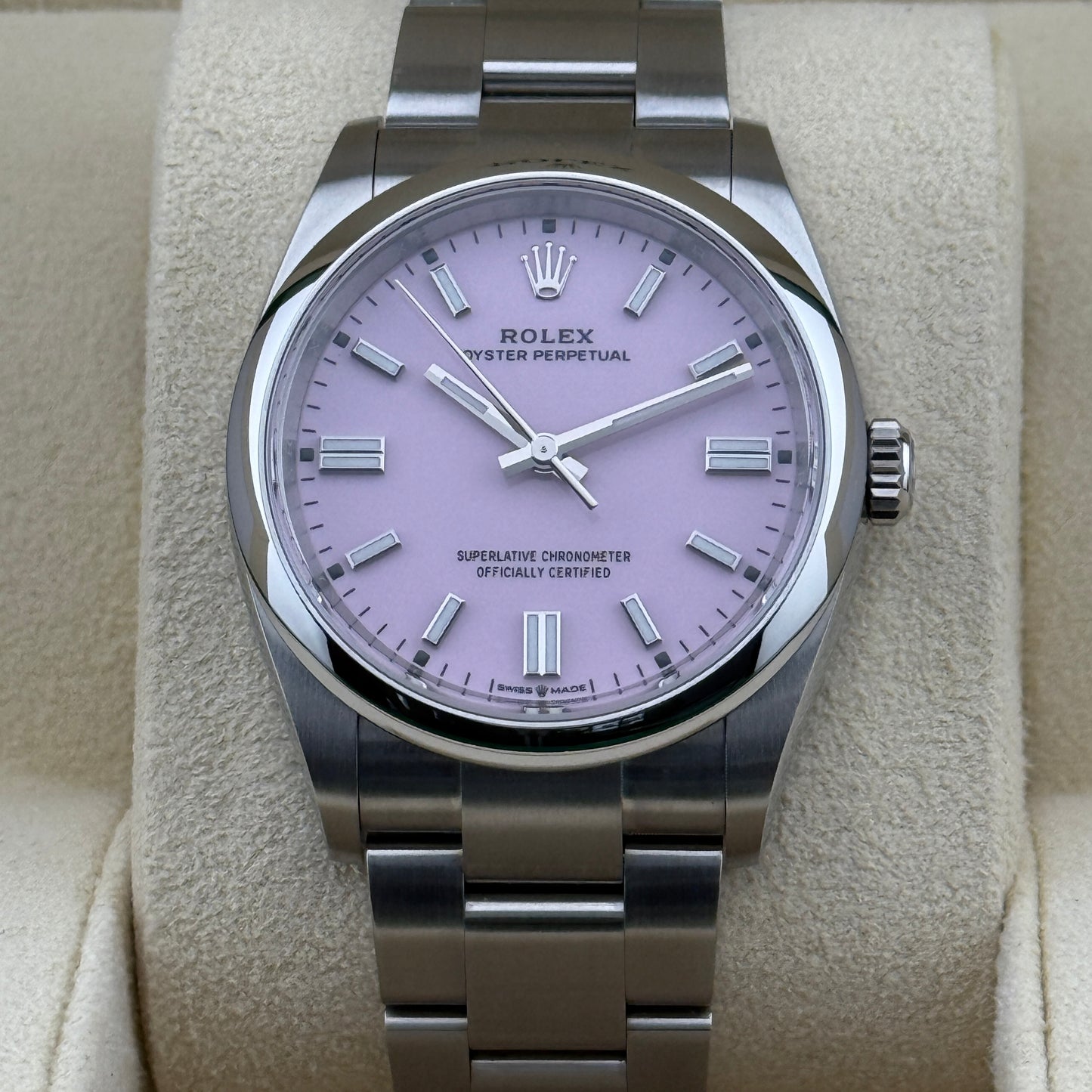 Rolex Oyster Perpetual 36 / 126000 / Candy Pink / Oyster / Full Set / 2021