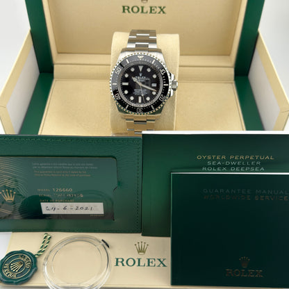 Rolex Sea-Dweller Deepsea / 126660 / schwarz / Oyster / Full Set / 2021