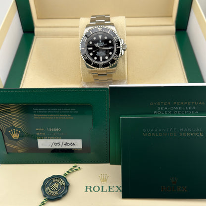 Rolex Sea-Dweller Deepsea / 136660 / schwarz / Oyster / Full Set / 2024
