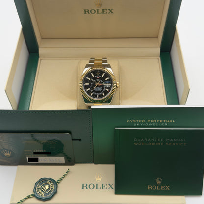 Rolex Sky-Dweller / 326933 / Schwarz / Oyster / Full Set / 2022