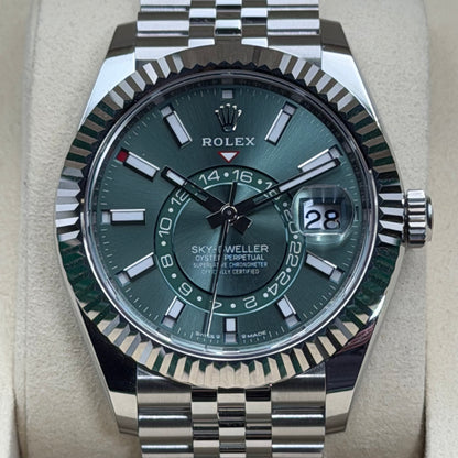 Rolex Sky-Dweller / 336934 / Mintgrün / Jubilee / Full Set / 2025