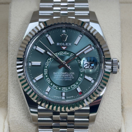 Rolex Sky-Dweller / 336934 / Mintgrün / Jubilee / Full Set / 2024