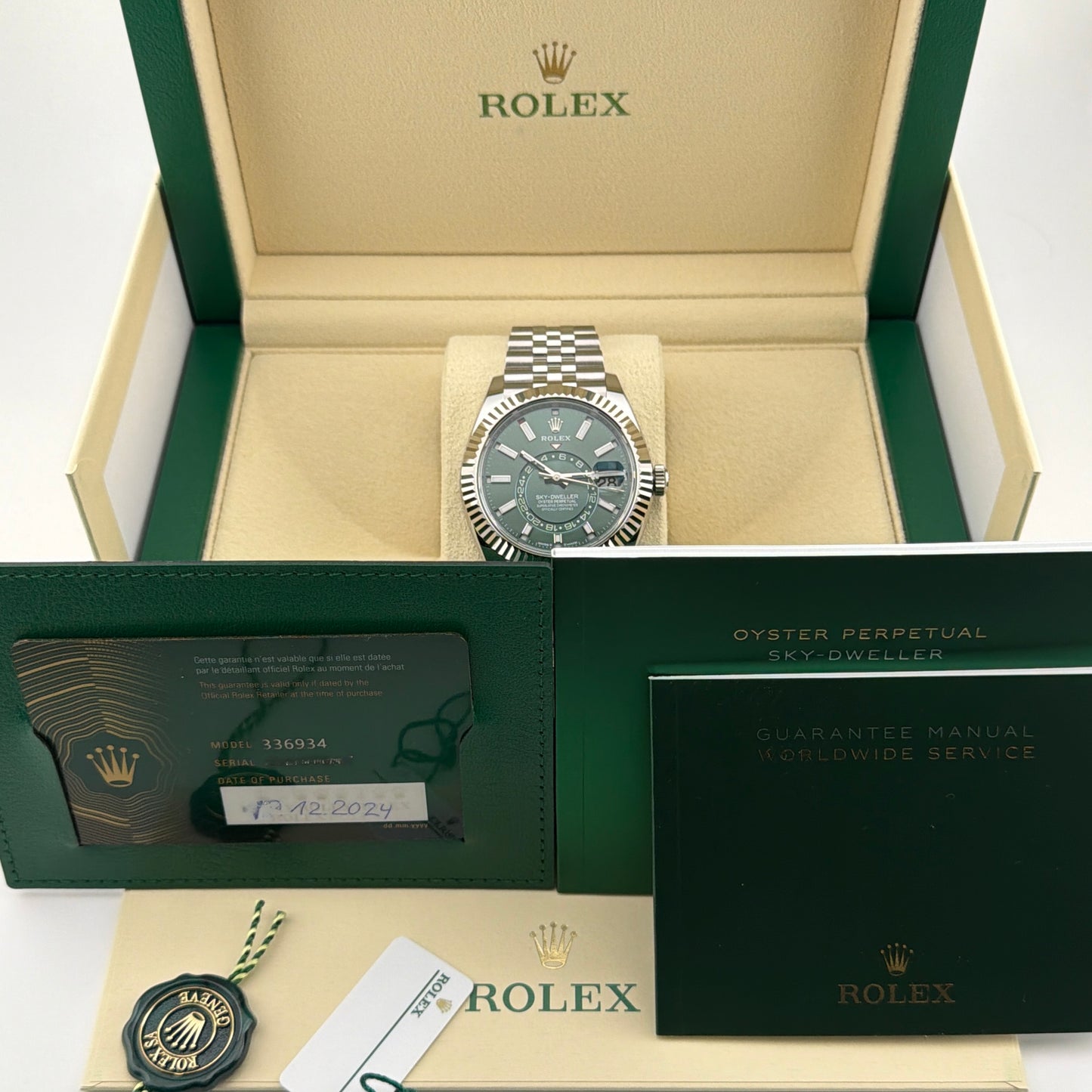 Rolex Sky-Dweller / 336934 / Mitgrün / Jubilee / Full Set / 2024