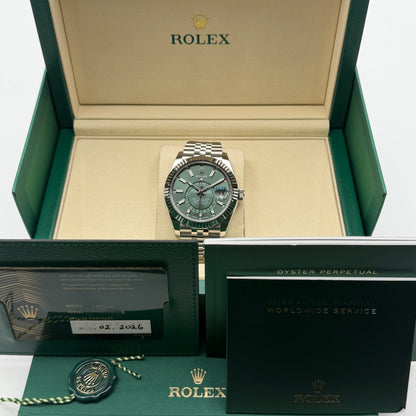 Rolex Sky-Dweller / 336934 / Mintgrün / Jubilee / Full Set / 02.2026