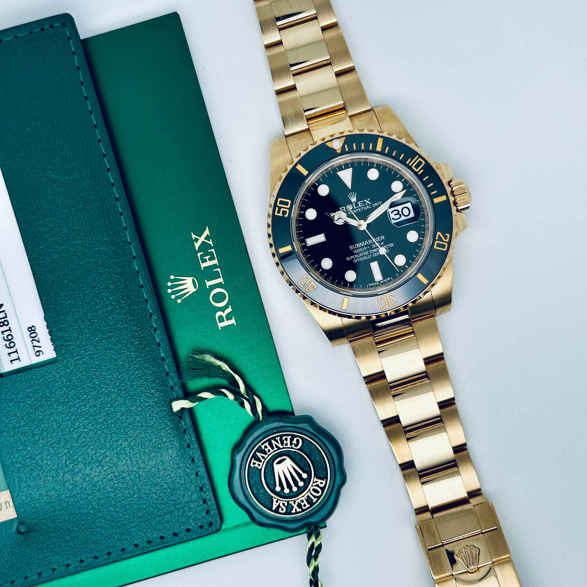 Rolex Submariner / 116618LN / schwarz / Oyster / Full Set / 2015