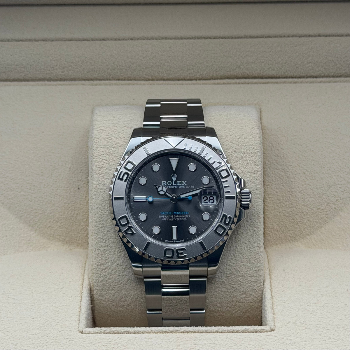 Rolex Yacht-Master 37 / 268622 / Rhodium / Oyster / Full Set / 2022