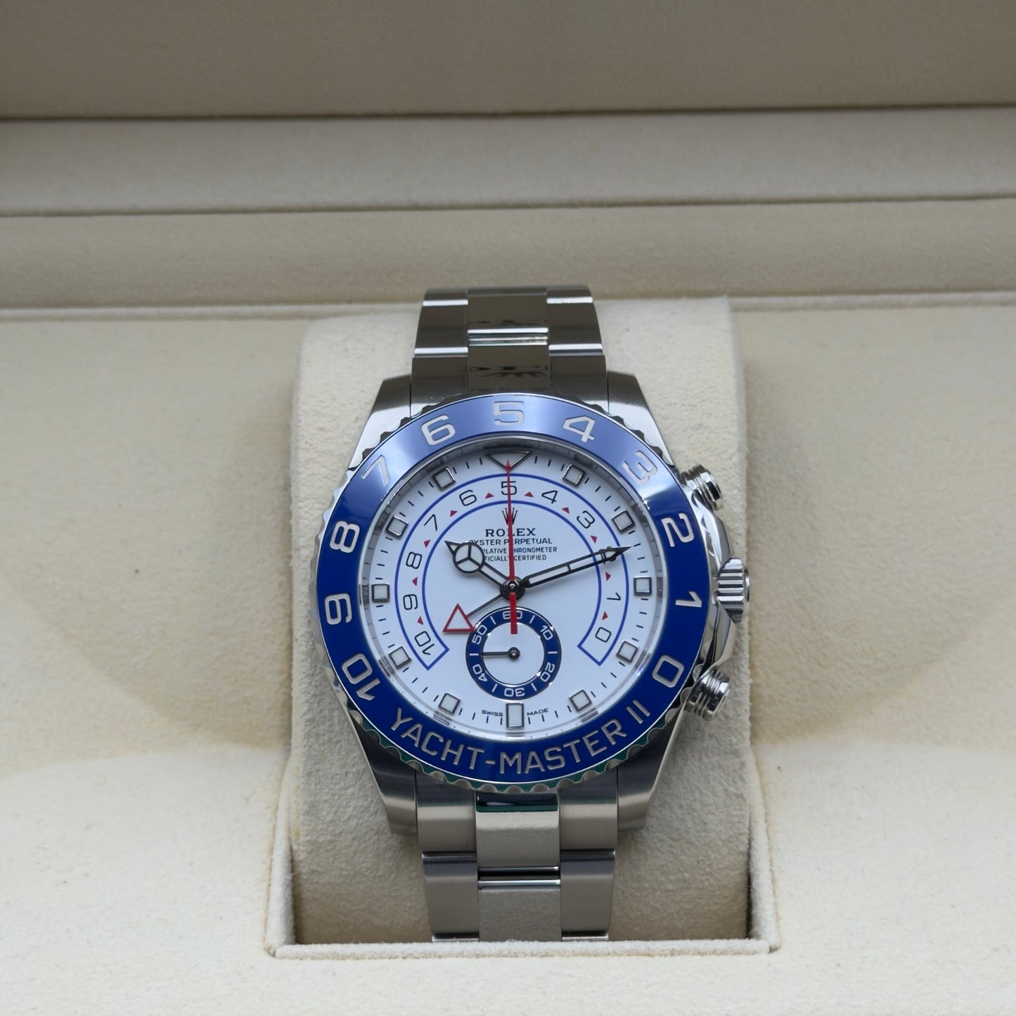 Rolex Yacht-Master II / 116680 / Weiß / Oyster / Full Set / 2019