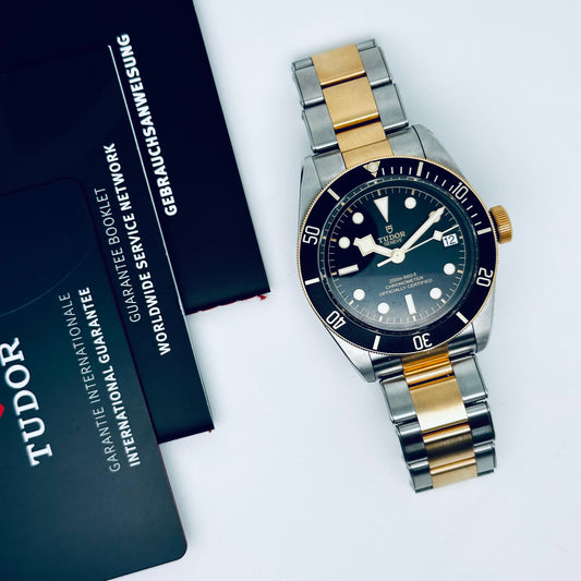 Tudor Black Bay S&G / M79733N / schwarz / Edelstahl - vergoldet / Full Set / 2020